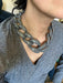 Acrylic chain necklace , gray acrylic chain , chunky acrylic link chain necklace , acrylic loop necklace