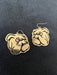 Bulldog earrings gold , lightweight bulldog earrings, French bulldog gifts, Georgia bulldog, gold bulldog earrings, bulldog mascot svg