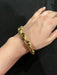 Gold statement bracelet , chunky gold link chain bracelet wide gold cuff large bold metal boho chunky womens