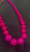 Hot pink bead necklace big chunky fat large long bright pink necklace