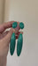 Green drop earrings , green acrylic emerald earrings , green earrings , dark green earrings, long green big earrings chunky