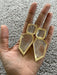 Large Gold clear earrings, chunky clear white and gold earrings, gold clear acrylic crystal earrings , bold statement earrings 3.75”