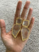 Large Gold clear earrings, chunky clear white and gold earrings, gold clear acrylic crystal earrings , bold statement earrings 3.75”