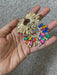 Multicolor earrings , large stud earrings , large multicolored earrings , iridescent earrings , rainbow earrings. , large pageant earrings