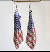 American flag earrings , Fourth of July earrings , Usa flag mesh red white blue earrings , patriotic earring