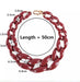 Acrylic chain link necklace burgundy garnet necklace , maroon necklace , acrylic necklace , acrylic chain necklace statement 19 inch