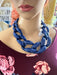 Acrylic necklace , chunky royal blue acrylic necklace , large Blu chain necklace , acrylic link chain necklace , big acrylic chain necklace