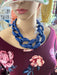 Acrylic necklace , chunky royal blue acrylic necklace , large Blu chain necklace , acrylic link chain necklace , big acrylic chain necklace