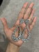 Large clear earrings, bride earrings, clear crystal earrings, oversized clear earrings, clear silver teardrop earrings, pageant clear 3.75”