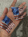 American flag earrings , Fourth of July earrings , Usa flag mesh red white blue earrings , patriotic earring