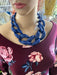Acrylic necklace , chunky royal blue acrylic necklace , large Blu chain necklace , acrylic link chain necklace , big acrylic chain necklace