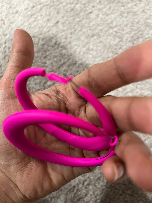 Hot pink hoops , big fuchsia hoop earrings , large pink hoops , big neon pink hoop earrings fuchsia , hoops 2.5 inch