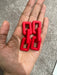Red acrylic earrings , acrylic chain earrings , red curb earrings , red chunky loop earring