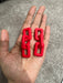 Red acrylic earrings , acrylic chain earrings , red curb earrings , red chunky loop earring