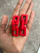 Red acrylic earrings , acrylic chain earrings , red curb earrings , red chunky loop earring