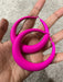 Hot pink hoops , big fuchsia hoop earrings , large pink hoops , big neon pink hoop earrings fuchsia , hoops 2.5 inch