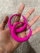 Hot pink hoops , big fuchsia hoop earrings , large pink hoops , big neon pink hoop earrings fuchsia , hoops 2.5 inch