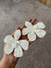 White flower earrings , huge white feathered earrings , large Snow White earrings , white earrings , big long white earrings acrylic floral