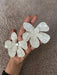 White flower earrings , huge white feathered earrings , large Snow White earrings , white earrings , big long white earrings acrylic floral
