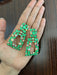 Big green earrings , bright green rhinestone earrings , Large green earrings , pear lime green gold earrings , green pageant crystal