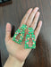 Big green earrings , bright green rhinestone earrings , Large green earrings , pear lime green gold earrings , green pageant crystal