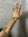Huge wide gold cuff bracelet chunky bangle arm cuff costume pageant showgirl metal wedding statement armor