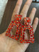 Red Rhinestone earrings , big red gold earrings , long red crystal earrings , red gold party earrings , Big