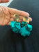 Green flower earrings , dark green petal earrings , green acrylic earrings , rose petal earrings pine green forest