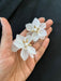 Big White flower stud earrings , Large white stud earrings , large Snow White earrings , white earrings , big white earrings plastic floral