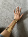 Huge wide gold cuff bracelet chunky bangle arm cuff costume pageant showgirl metal wedding statement armor