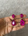 Fuchsia earring , fuchsia teardrop earrings , hot pink gold earring , fuchsia crystal earrings , dark pink earrings
