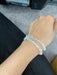 Clear iridescent Acrylic bracelet, Aurora Borealis bracelet set, bridal clear bracelet , bridal rainbow bracelet stretch pair