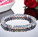 Clear iridescent Acrylic bracelet, Aurora Borealis bracelet set, bridal clear bracelet , bridal rainbow bracelet stretch pair
