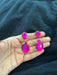 Fuchsia earring , fuchsia teardrop earrings , hot pink gold earring , fuchsia crystal earrings , dark pink earrings