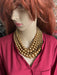Chunky gold necklace, gold multilayered necklace set, gold statement necklace, big oversized gold necklace with earring