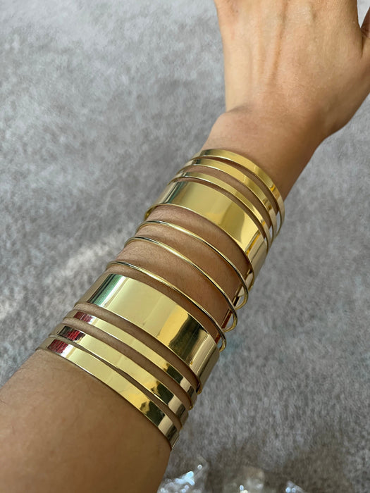 Huge wide gold cuff bracelet chunky bangle arm cuff costume pageant showgirl metal wedding statement armor