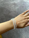 Clear iridescent Acrylic bracelet, Aurora Borealis bracelet set, bridal clear bracelet , bridal rainbow bracelet stretch pair