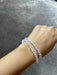 Clear iridescent Acrylic bracelet, Aurora Borealis bracelet set, bridal clear bracelet , bridal rainbow bracelet stretch pair