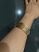 Gold cuff bracelet , gold bangle , layers chunky gold bracelet , statement bold elegant pageant wedding