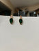 Pink and green earrings, aka earrings , small light pink dark Green crystal earrings, green pink , green teardrop, jungle green earrings