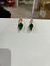 Pink and green earrings, aka earrings , small light pink dark Green crystal earrings, green pink , green teardrop, jungle green earrings