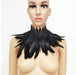 Black Feather choker necklace Gothic masquerade Feather Cuff Carnival Stage Show Showgirl Rooster Feather Cosplay Costume necklace big