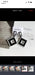 Large Black and white Pierced retro acrylic Abstract statement chunky Earring 3.25 inch