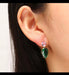 Pink and green earrings, aka earrings , small light pink dark Green crystal earrings, green pink , green teardrop, jungle green earrings