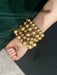 Gold statement bracelet , chunky gold bead bracelet wide gold cuff large bold acrylic boho chunky womens caramel layered