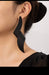 Large Big Black Earring statement bold chunky black studs Jet Pierced Pageant Earrings metal abstract