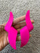Hot pink earrings big , large fuchsia earrings , big neon pink statement earrings chunky giant bright