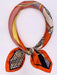 Orange Scarf bandana silky feel scarve gift for women head scarf neck cross church I love you scarf small square