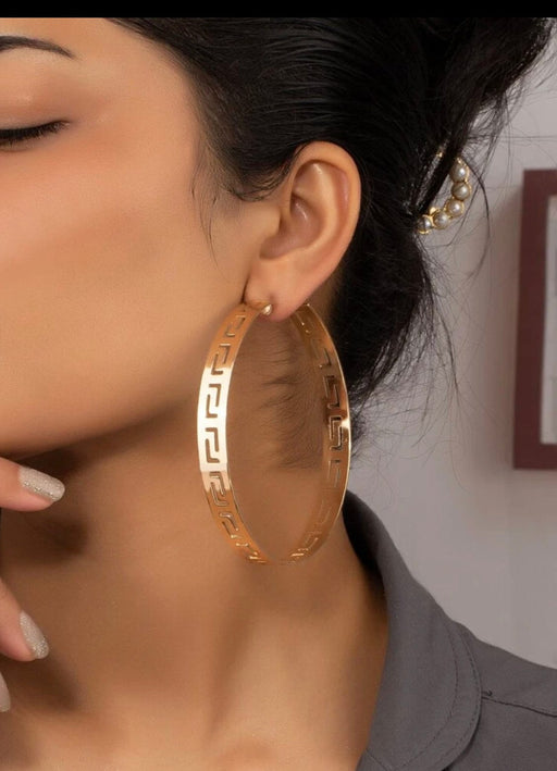 Large gold hoop earrings , huge gold hoops , big gold hoop earrings , chunky round circle gold hoop earrings