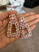 Light pink earring , long light pink rhinestone earrings , big large baby pink earring , pink crystal earrings , pink earrings , gold tone